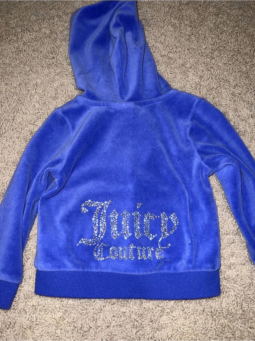 Toddler Juicy Couture Royal Blue Velour Hoodie & Jogger
